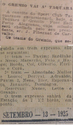1925.09.13 - Amistoso - Taquarense 3 x 6 Grêmio - Correio do Povo 1925.09.13.png