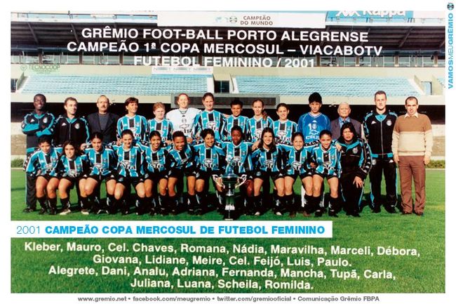 Grêmio Campeão da 1° Copa Mercosul de Futebol Feminino
