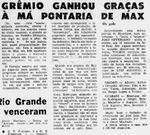 1965.06.27 - Campeonato Gaúcho - Grêmio 2 x 1 Guarany de Bagé - Diário de Notícias.JPG