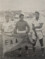 1959.04.11 - Amistoso - Grêmio 0 x 2 Seleção Argentina - Ênio, Germinaro e Airton antes da partida.PNG