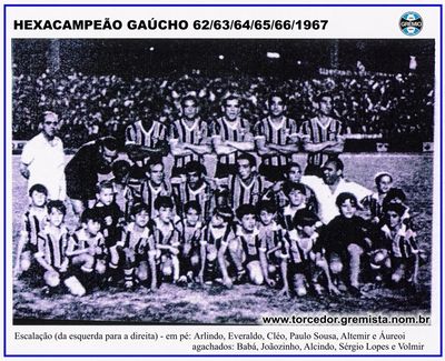 Grêmio Campeão do Campeonato Gaúcho de Futebol de 1967