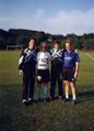 1996 - Grêmio na Alemanha. Na foto estão Murilo, treinador de goleiros Célio Maciel, goleiro Sílvio e o seu Verardi.jpg