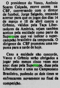 Jornal dos Sports de 9 de janeiro de 1990