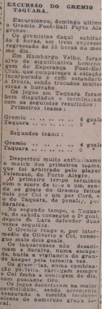 1925.09.13 - Amistoso - Taquarense 3 x 6 Grêmio - Correio do Povo 1925.09.16.png