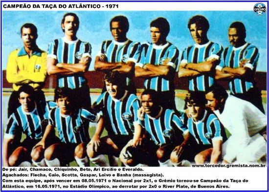 Grêmio Campeão da Taça do Atlântico de 1971