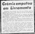 1957.07.14 - Amistoso - Seleção de Santana do Livramento 1 x 1 Grêmio - Diário de Notícias.JPG